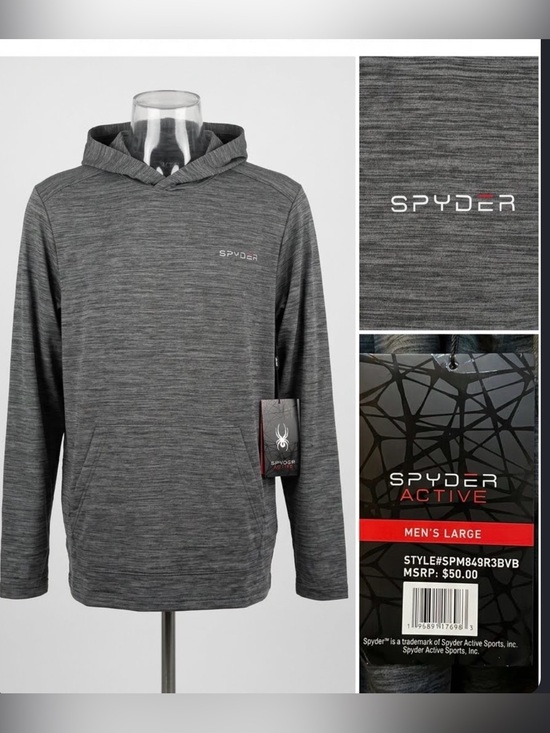 Spyder Other - Spyder Men's Heather Gray Zip-Up Hoodie